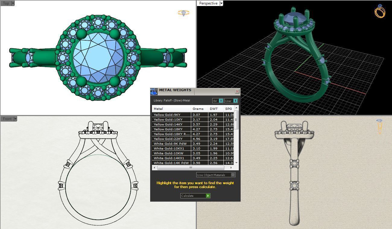 Engagement diamond ring 0001 3D print model_10