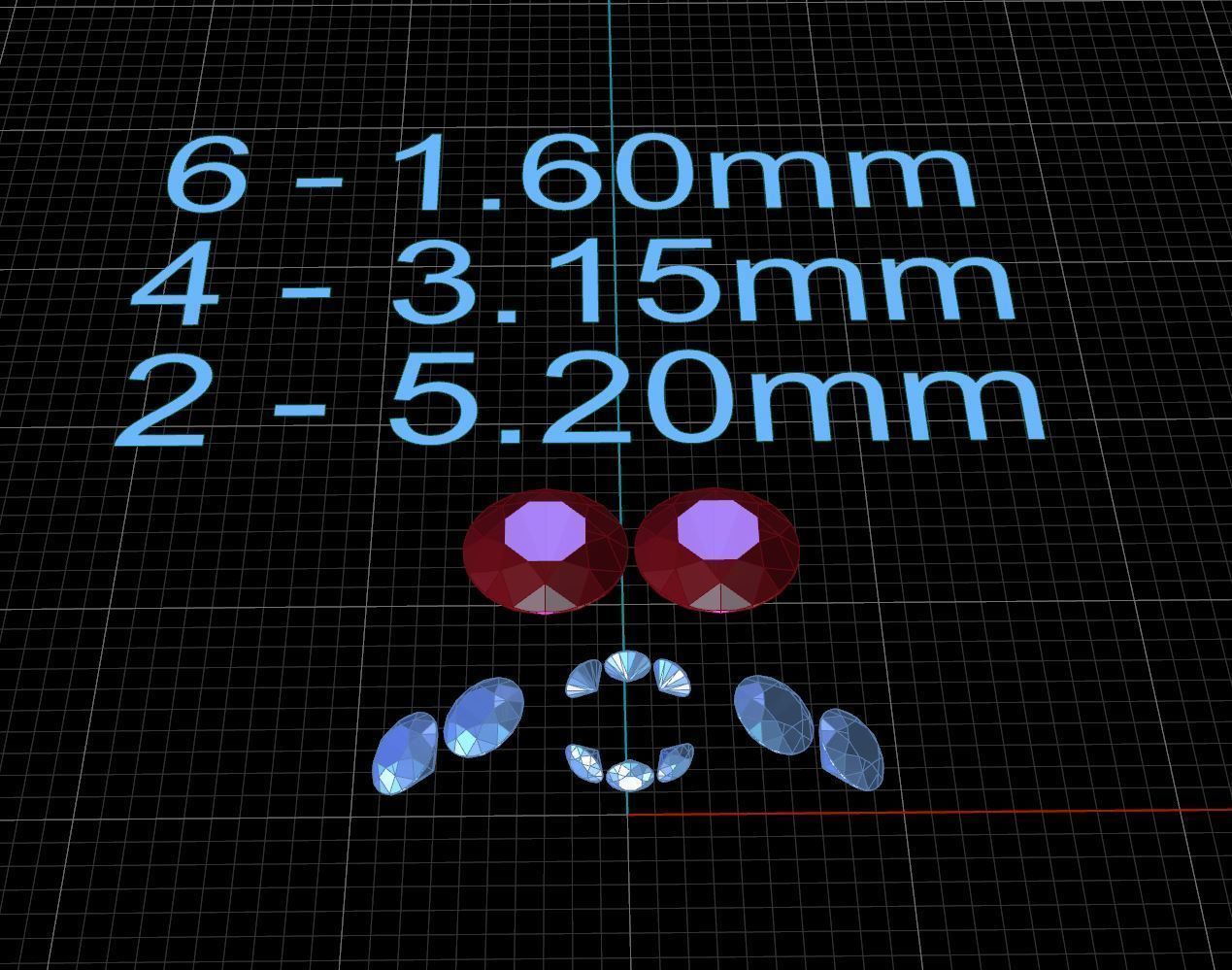 2 Diamonds rings 3D print model_4