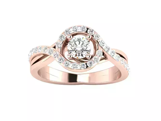 solitaire wedding engagement ring with 360 view