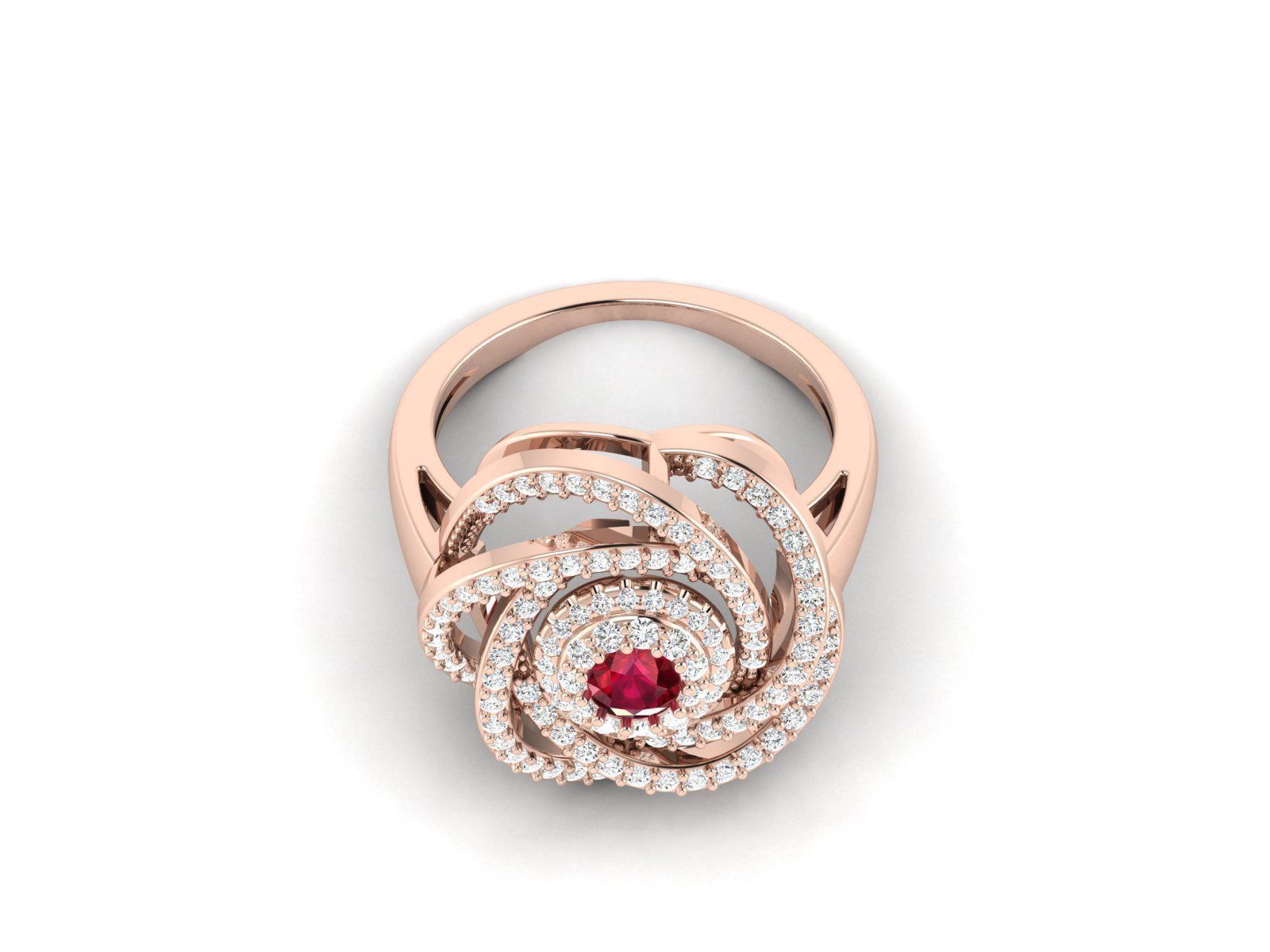 solitaire wedding engagement ring with 360 view 3D print model_16