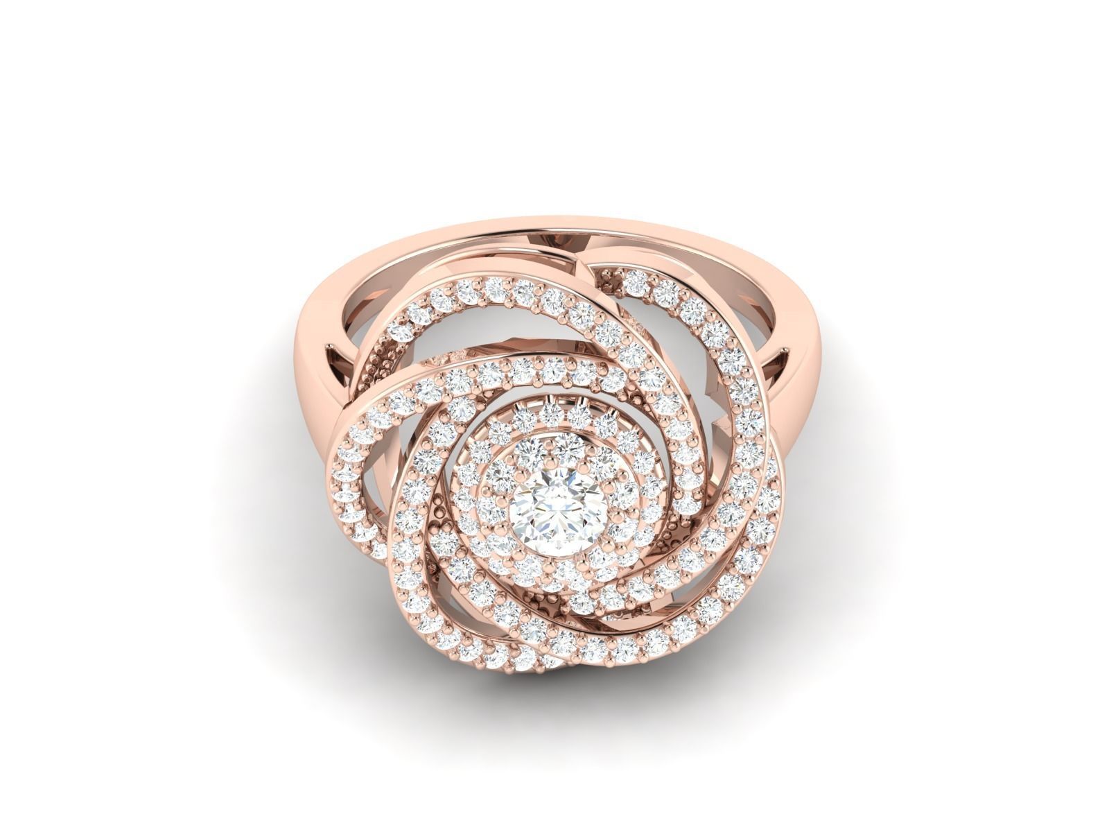 solitaire wedding engagement ring with 360 view 3D print model_28