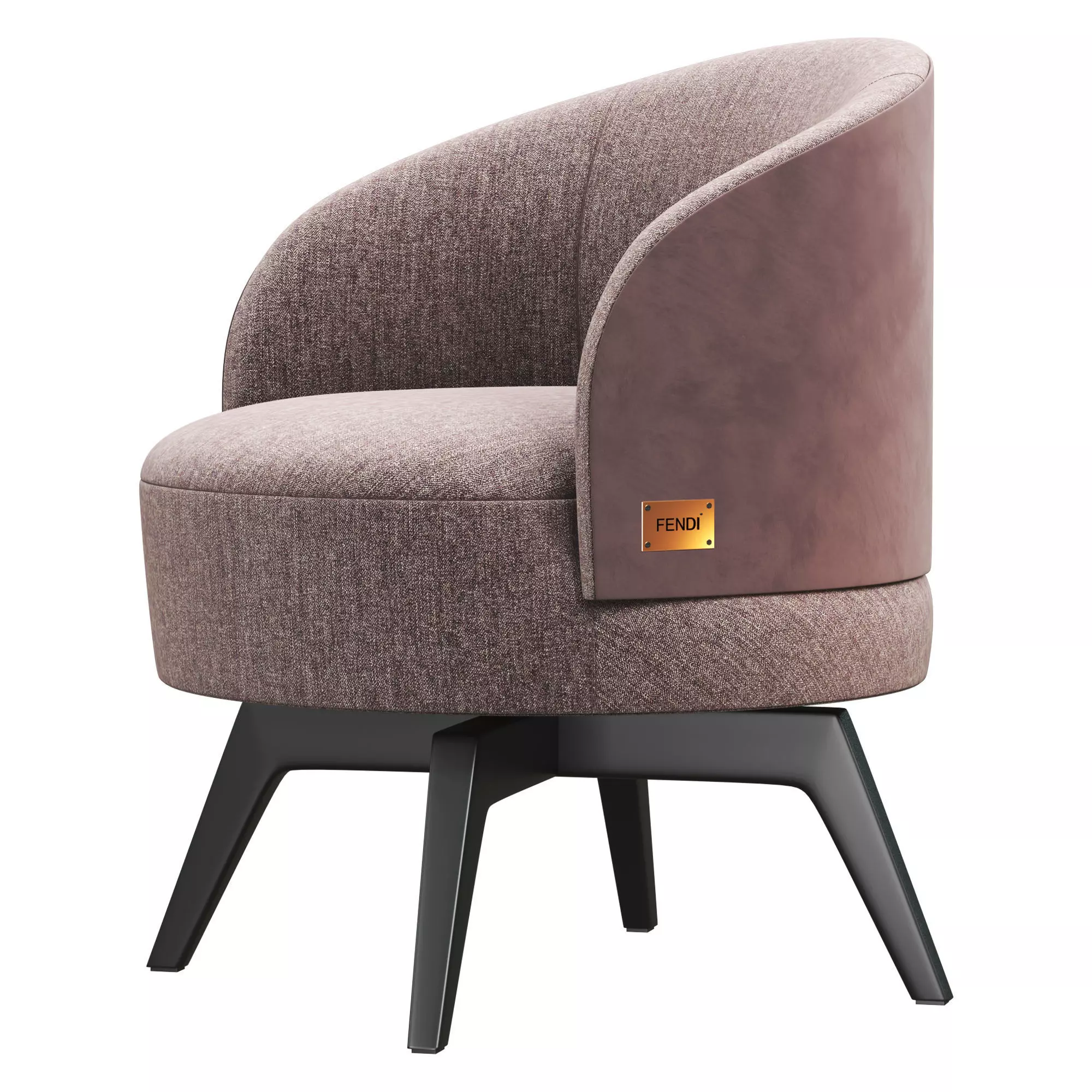 FENDI upholstered chair with legs 3D model_0