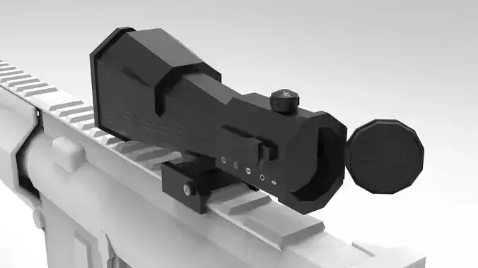 Low Poly Scope rifle