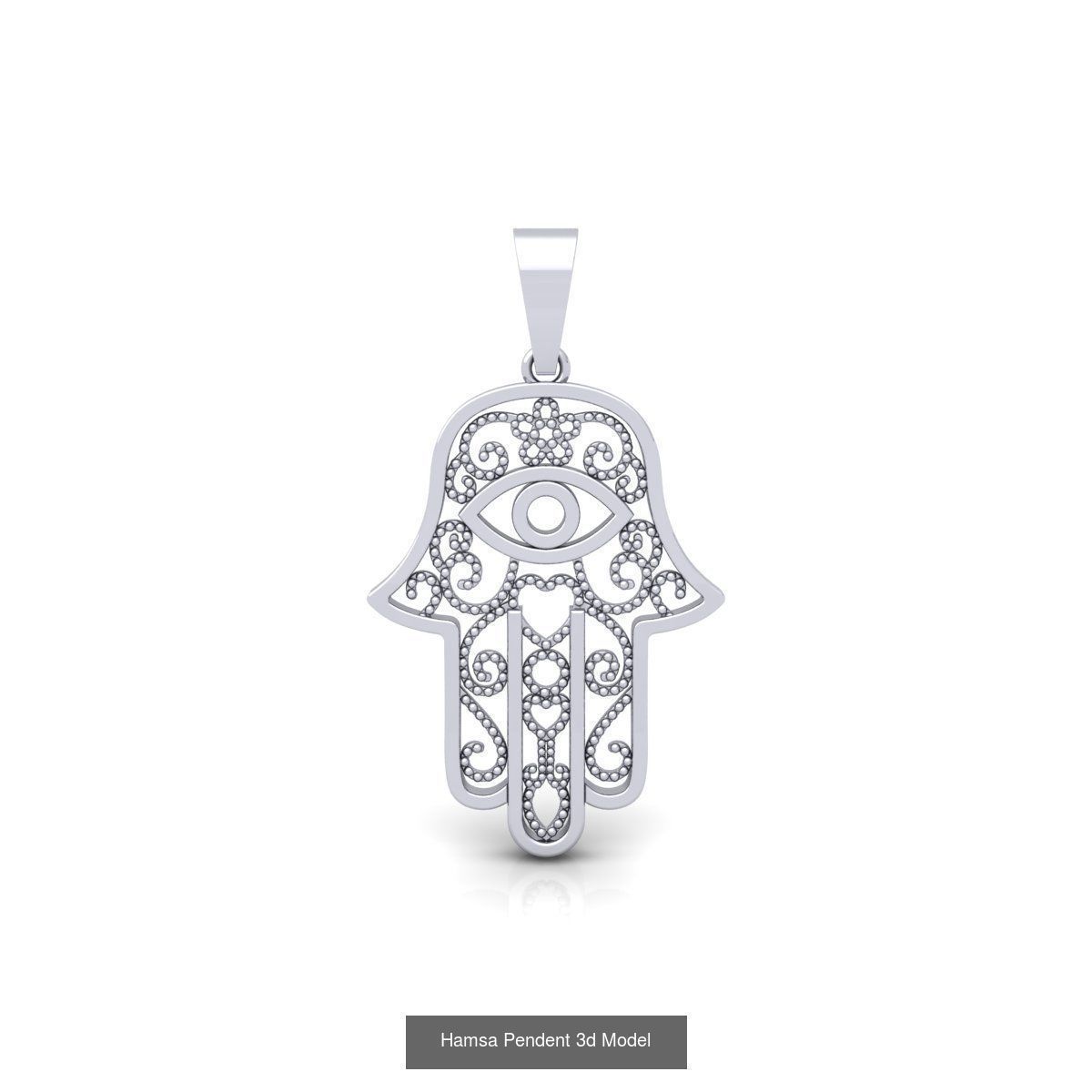 Hamsa Pendent Collection 3dm And Render Detail _1