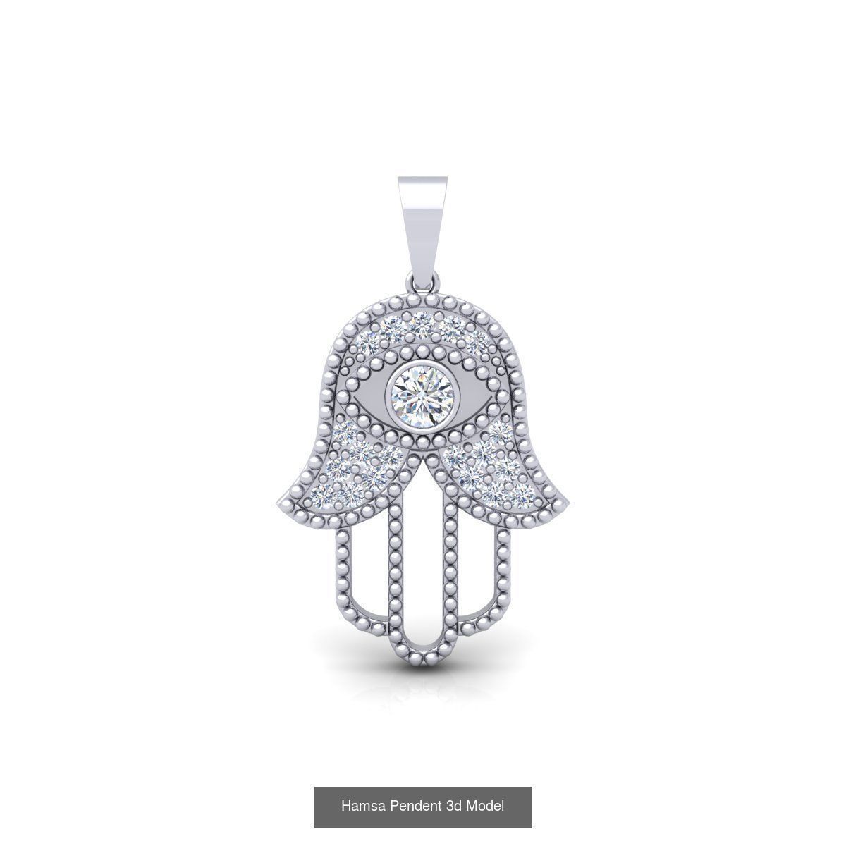 Hamsa Pendent Collection 3dm And Render Detail _3