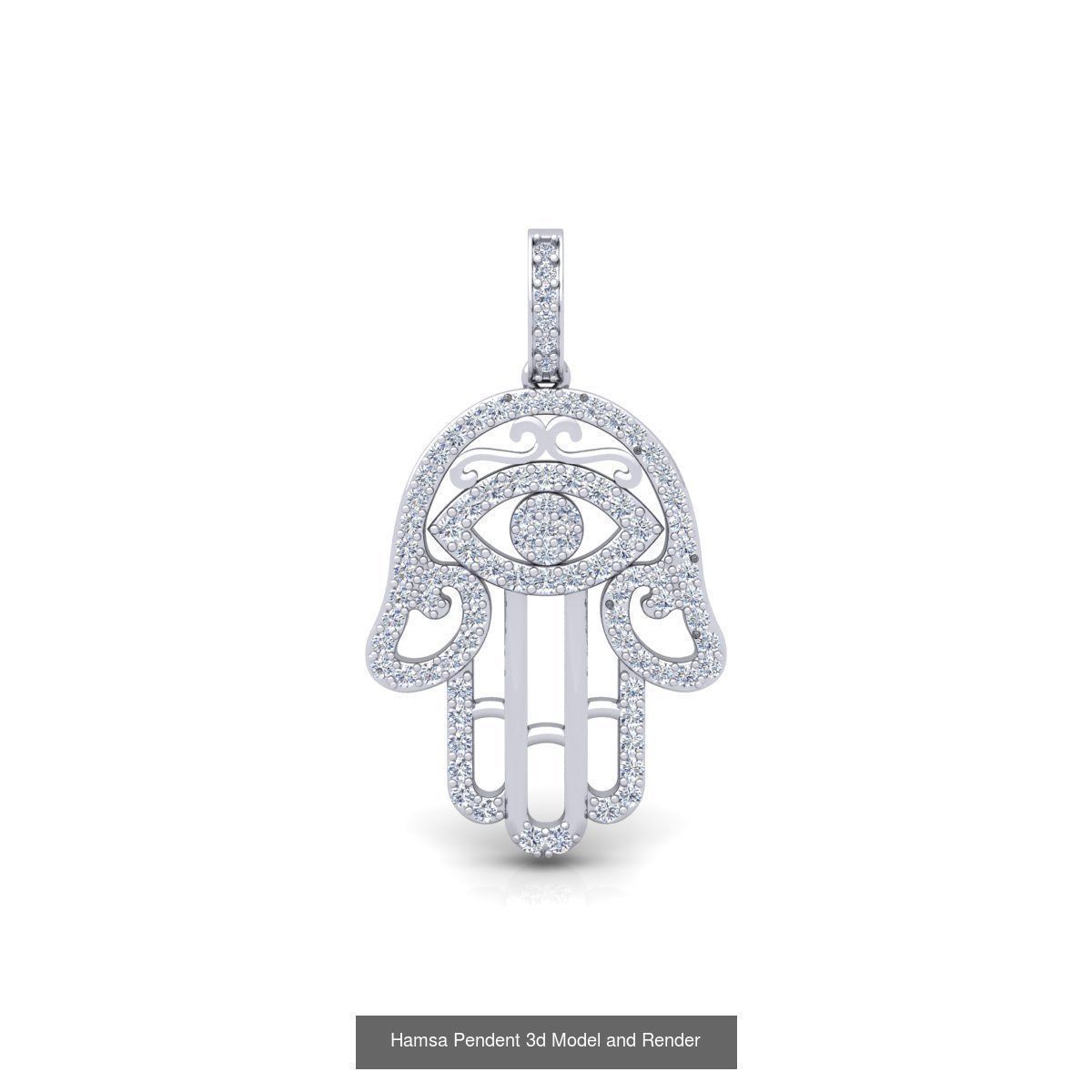 Hamsa Pendent Collection 3dm And Render Detail _8
