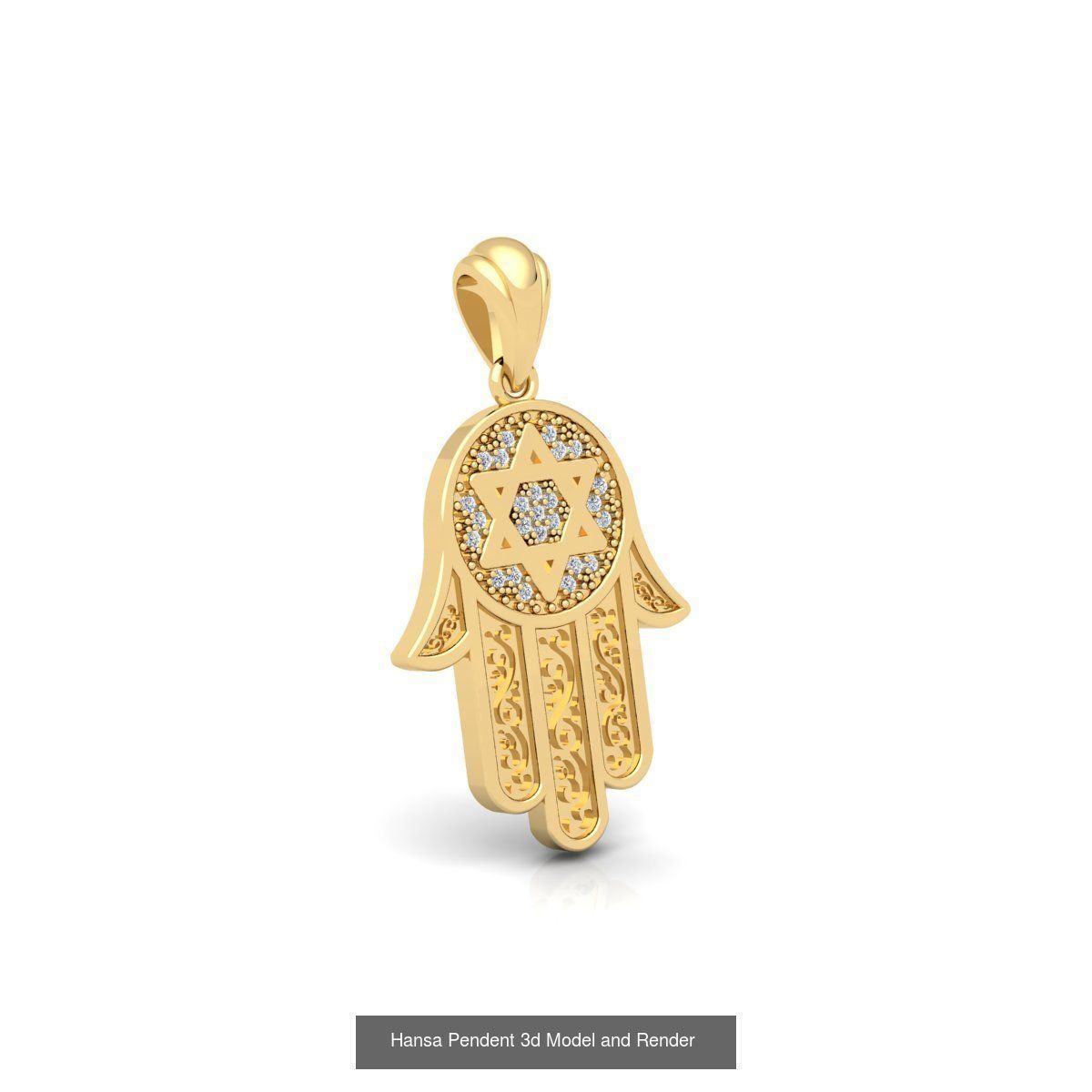 Hamsa Pendent Collection 3dm And Render Detail _4