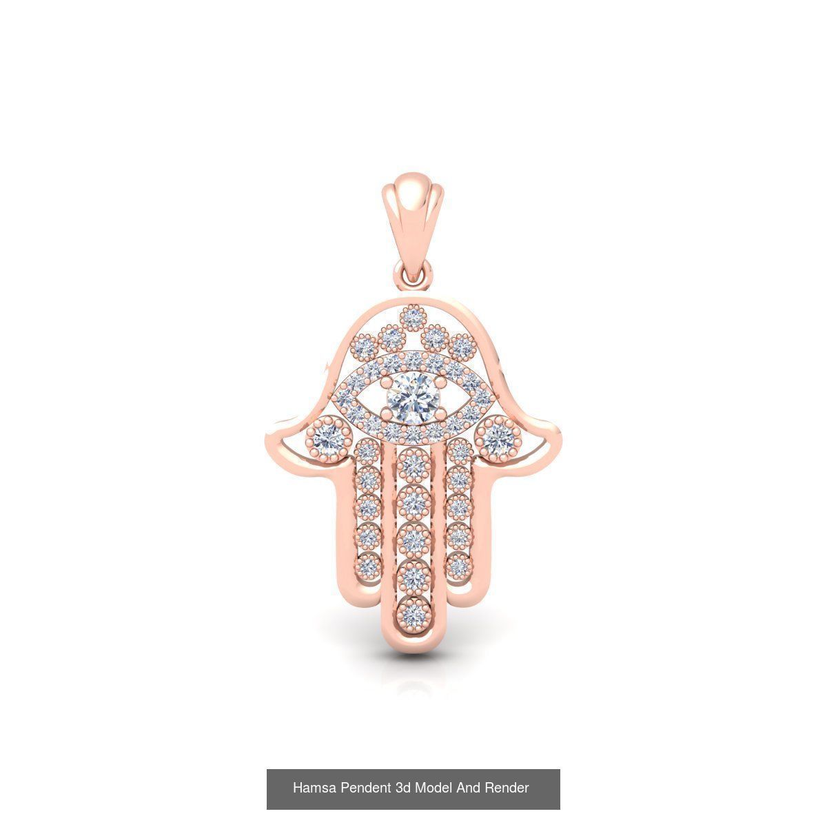 Hamsa Pendent Collection 3dm And Render Detail _7