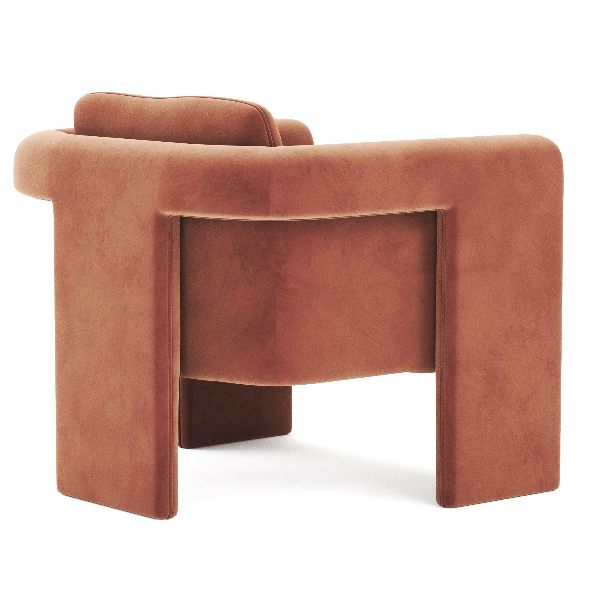 Floria Velvet Chair 3D model_2