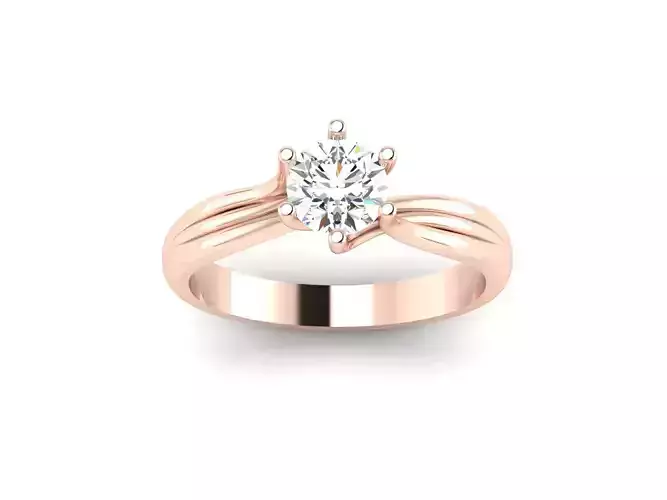 Women solitaire ring 3dm stl render detail 