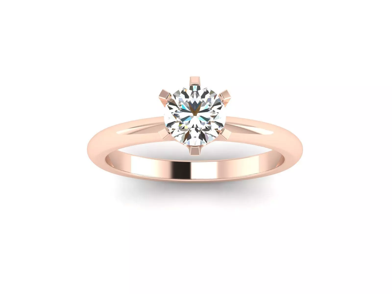 solitaire wedding engagement women ring 3dm render detail 3D print model