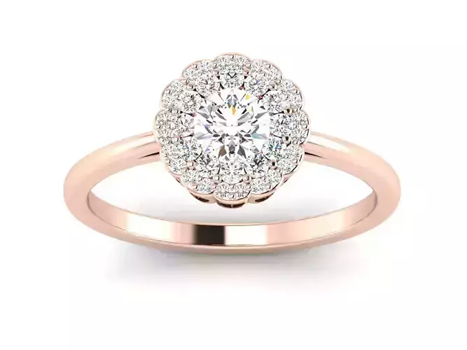 Women solitaire ring 3dm stl render detail 