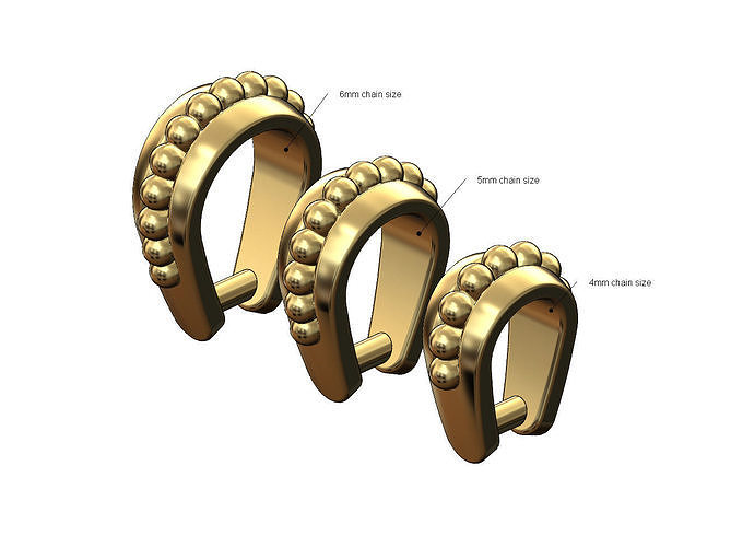 Beaded open loop bail mini set 3D print model