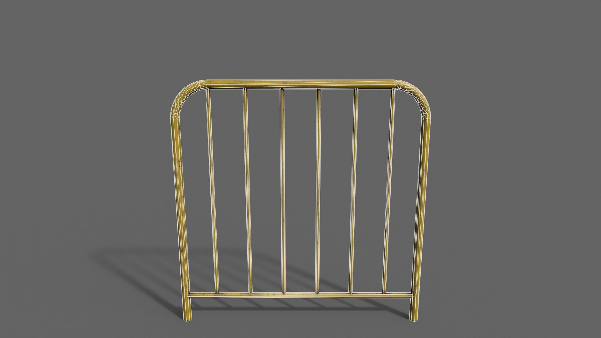 PBR Pedestrian Guard Rail Clean-Rusty 3D Model Collection_14