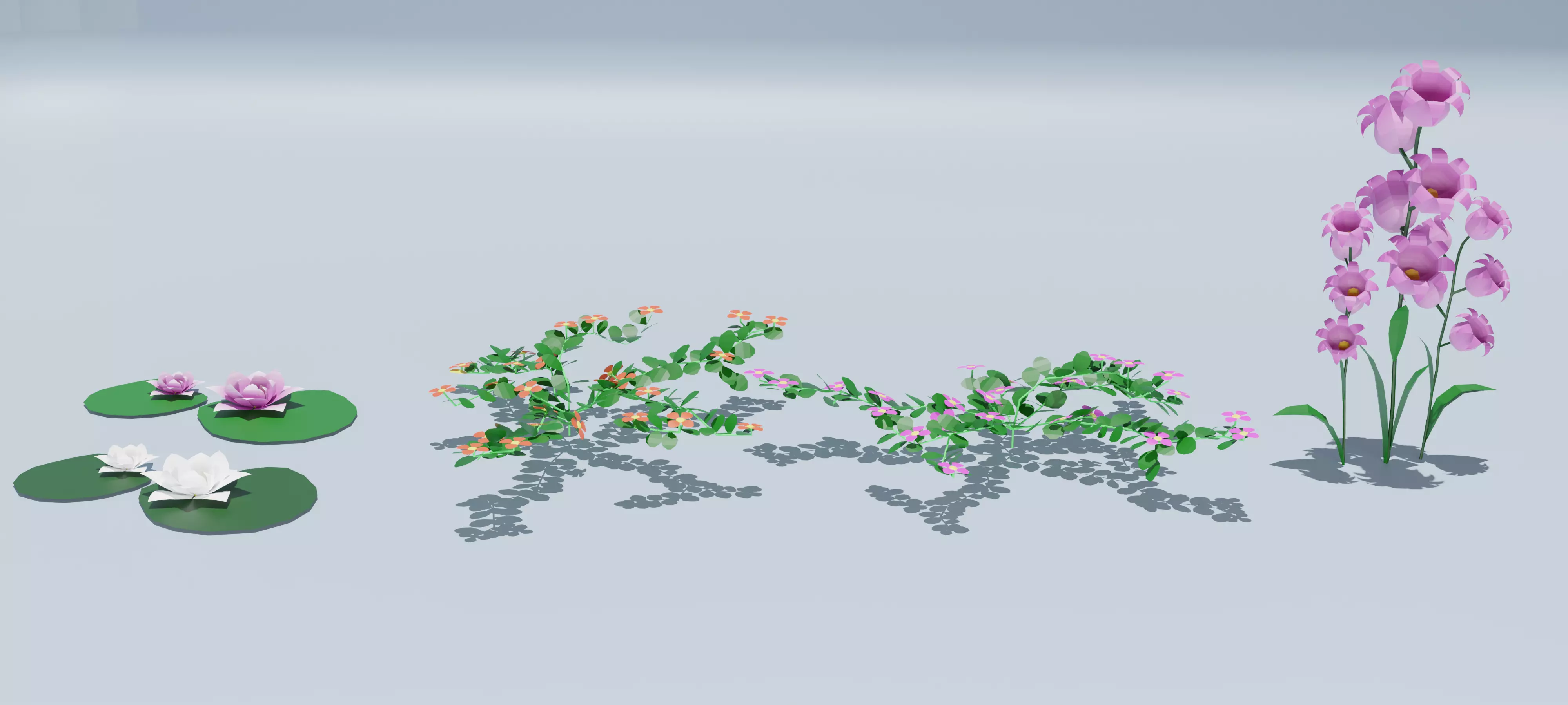 low poly Flowers Plant Low-poly Low-poly 3D model