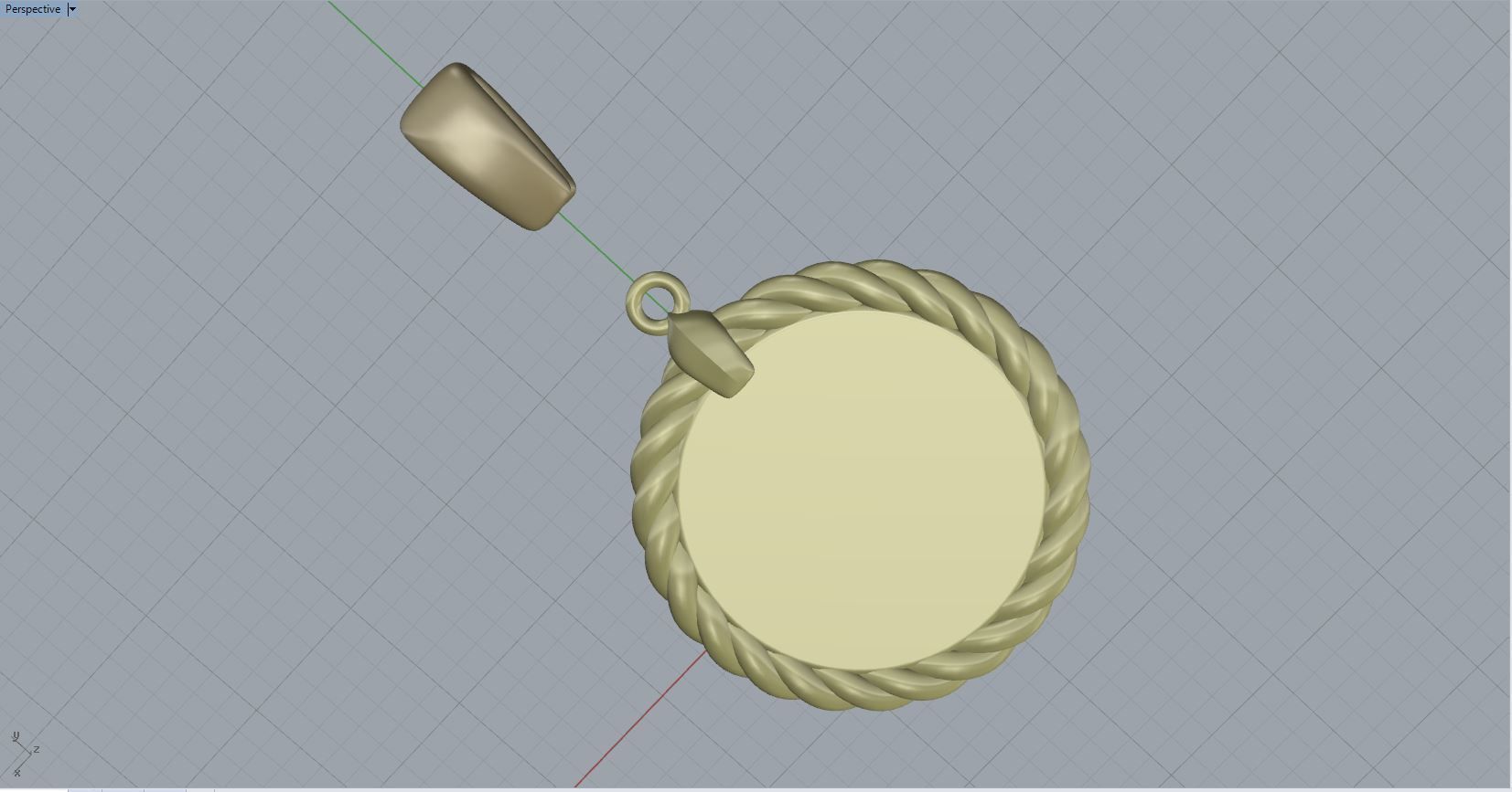 Aquarius horoscope pendant  3D print model_5