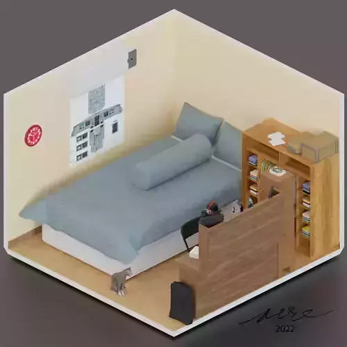 Isometric Bedroom 
