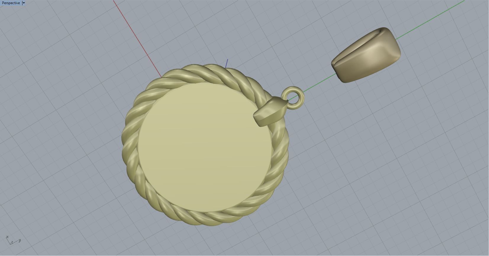 Aries horoscope pendant 3D print model_4