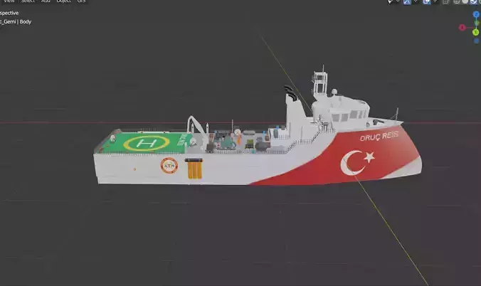 ORUC REIS SEISMIC RESEARCH VESSEL 3D model