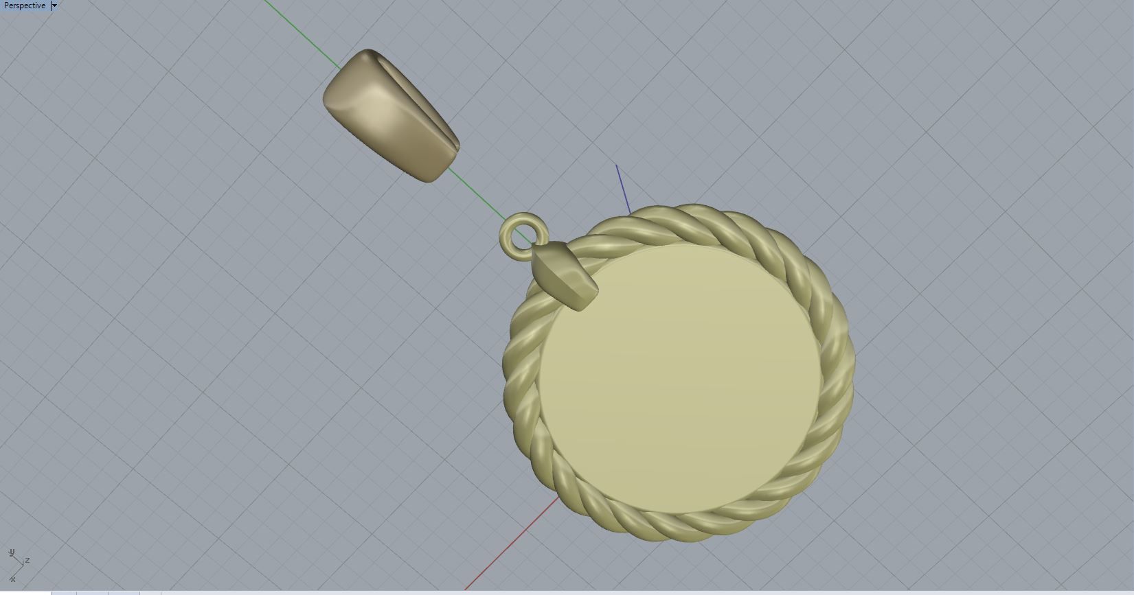 Calf horoscope pendant 3D print model_3