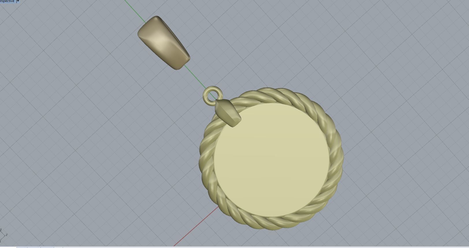 Capricon horoscope pendant 3D print model_6