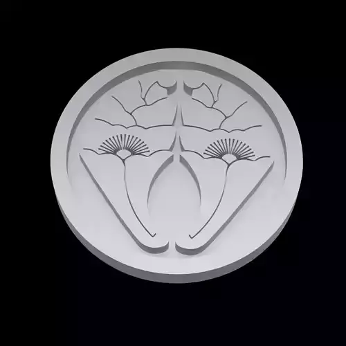 Otomo Kamon - Samurai Clan Crest 3D model