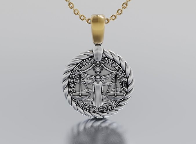 Libra horoscope pendant  3D print model