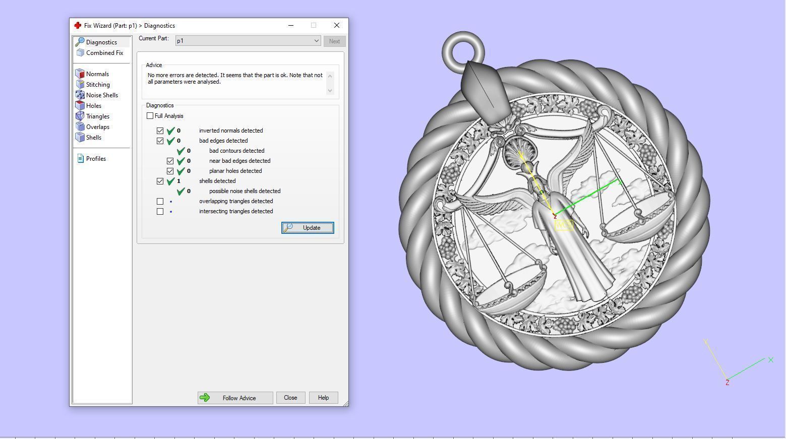 Libra horoscope pendant  3D print model_5