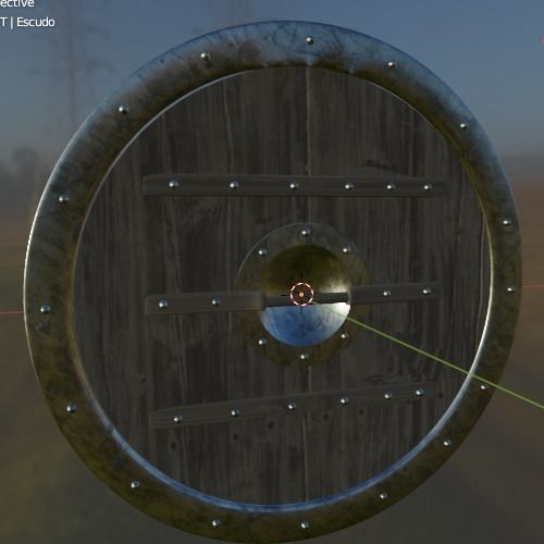 Viking shield Low-poly 3D model_2