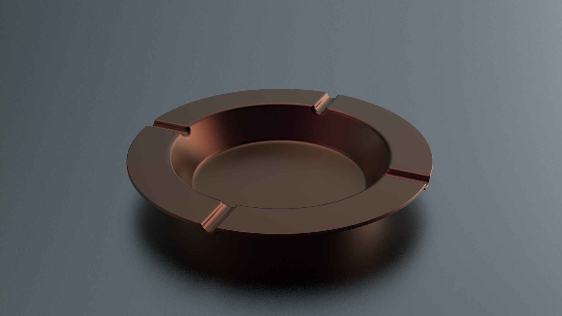 Metal Round Ashtray - 4 3D model_7