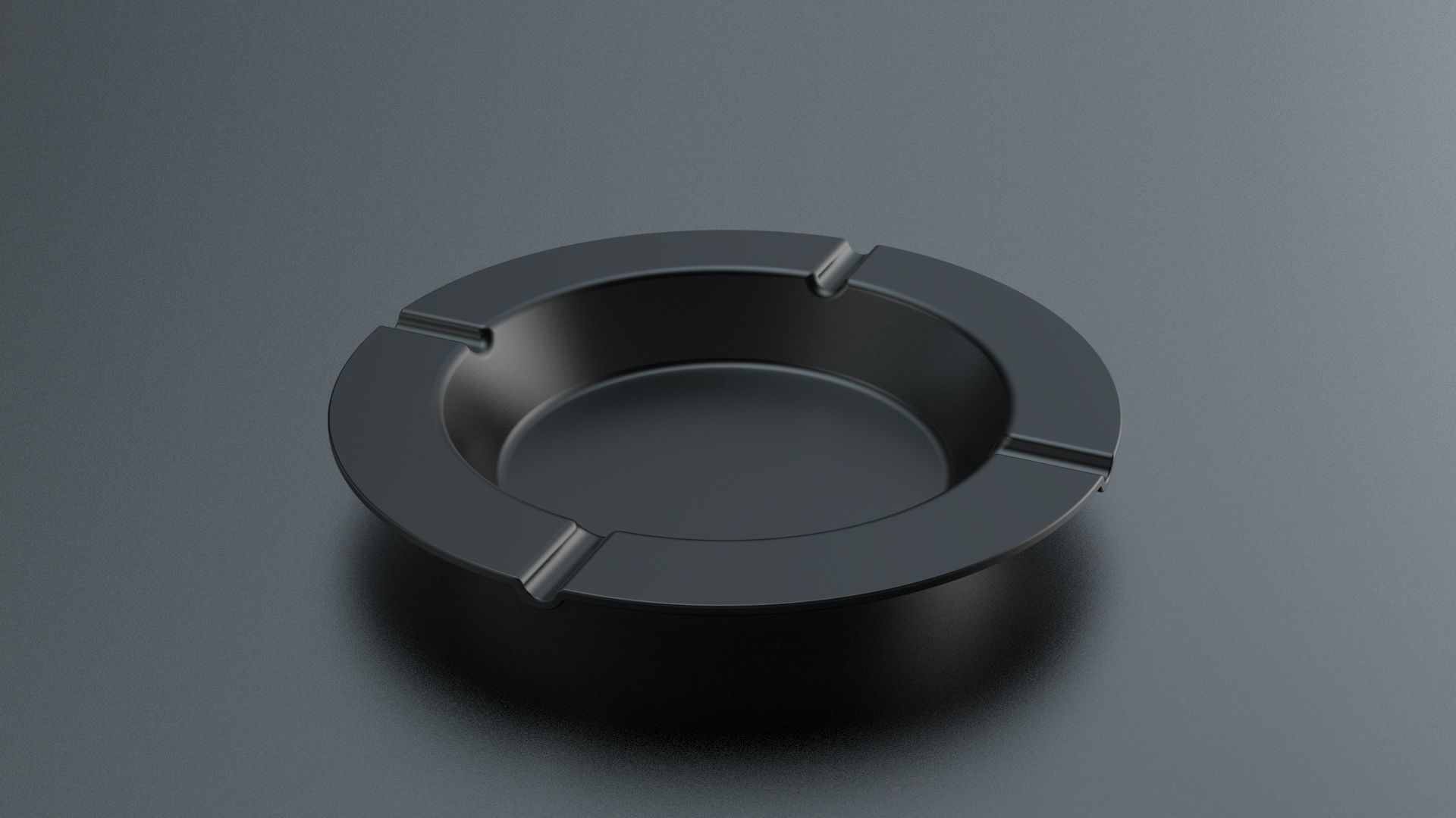 Metal Round Ashtray - 4 3D model_6