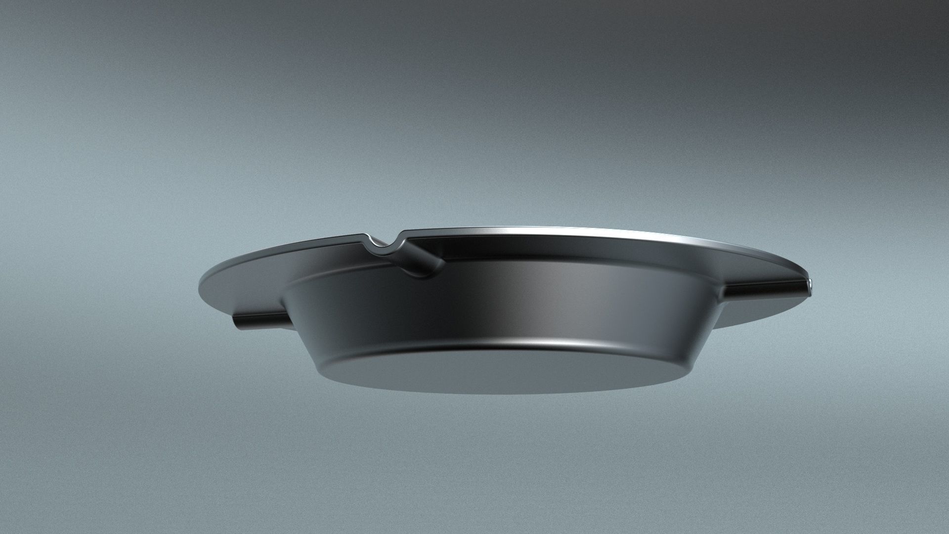 Metal Round Ashtray - 4 3D model_2