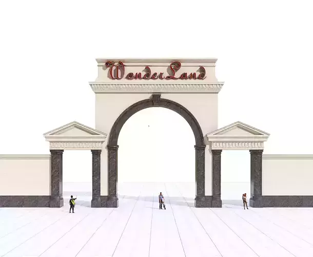 Entrance arch Low-poly 3D model