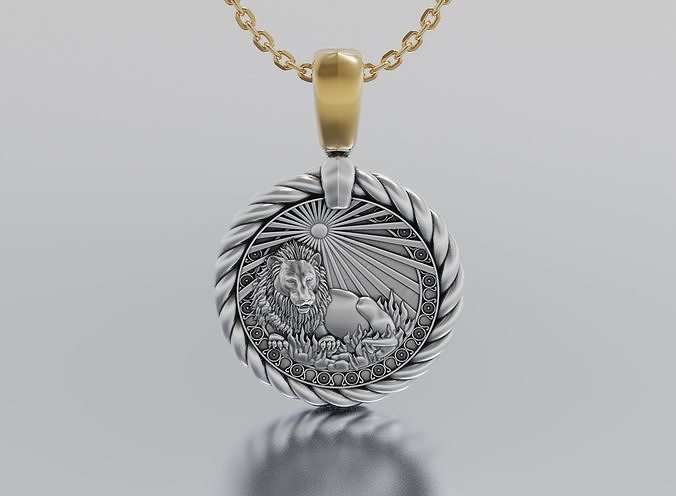 Lion horoscope pendant  3D print model