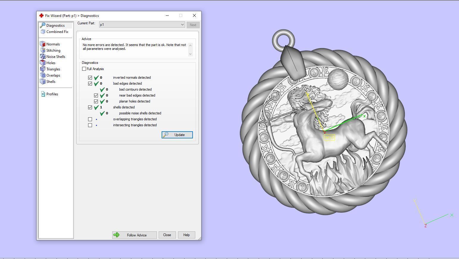 Sagittarius horoscope pendant  3D print model_5