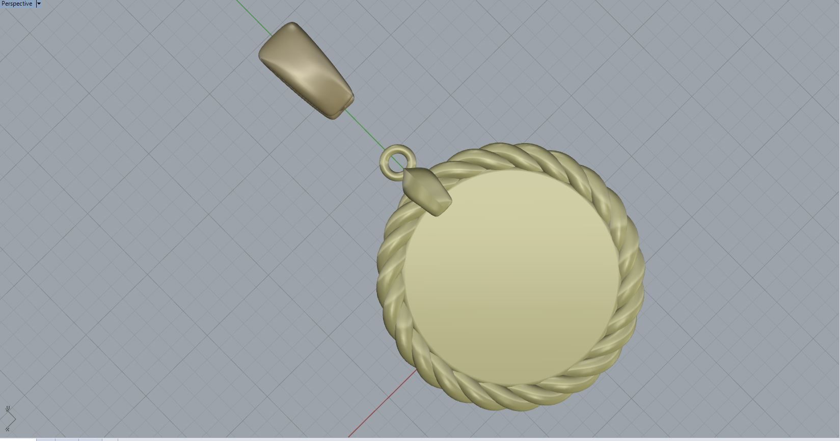 Scorpion horoscope pendant 3D print model_6