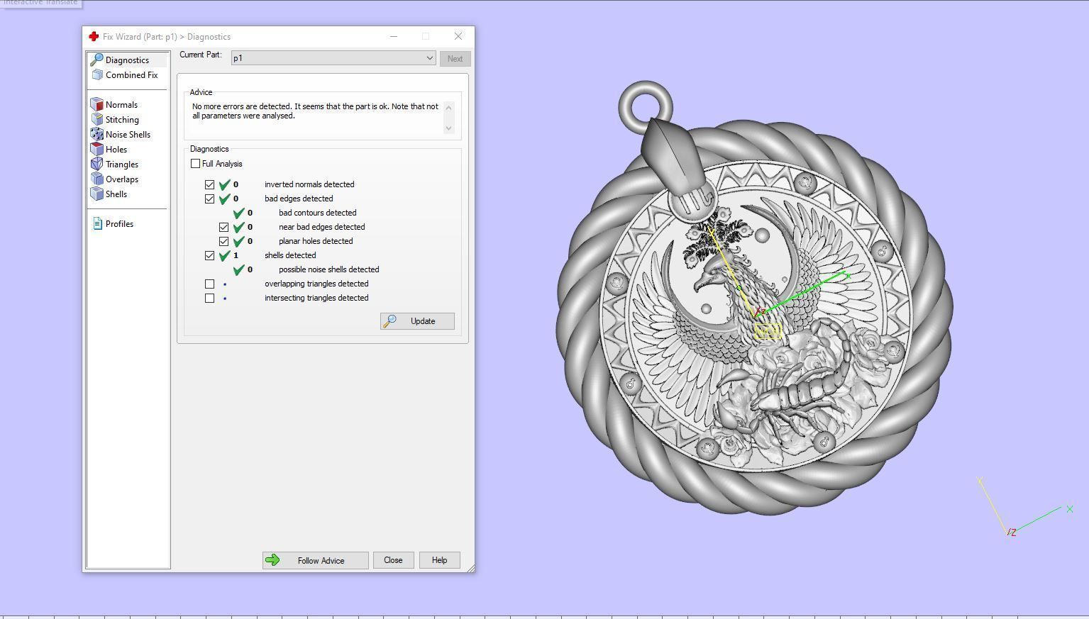 Scorpion horoscope pendant 3D print model_3