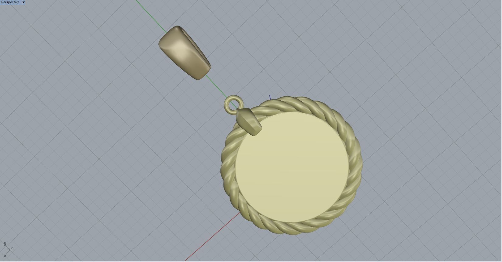 Twins horoscope pendant 3D print model_4