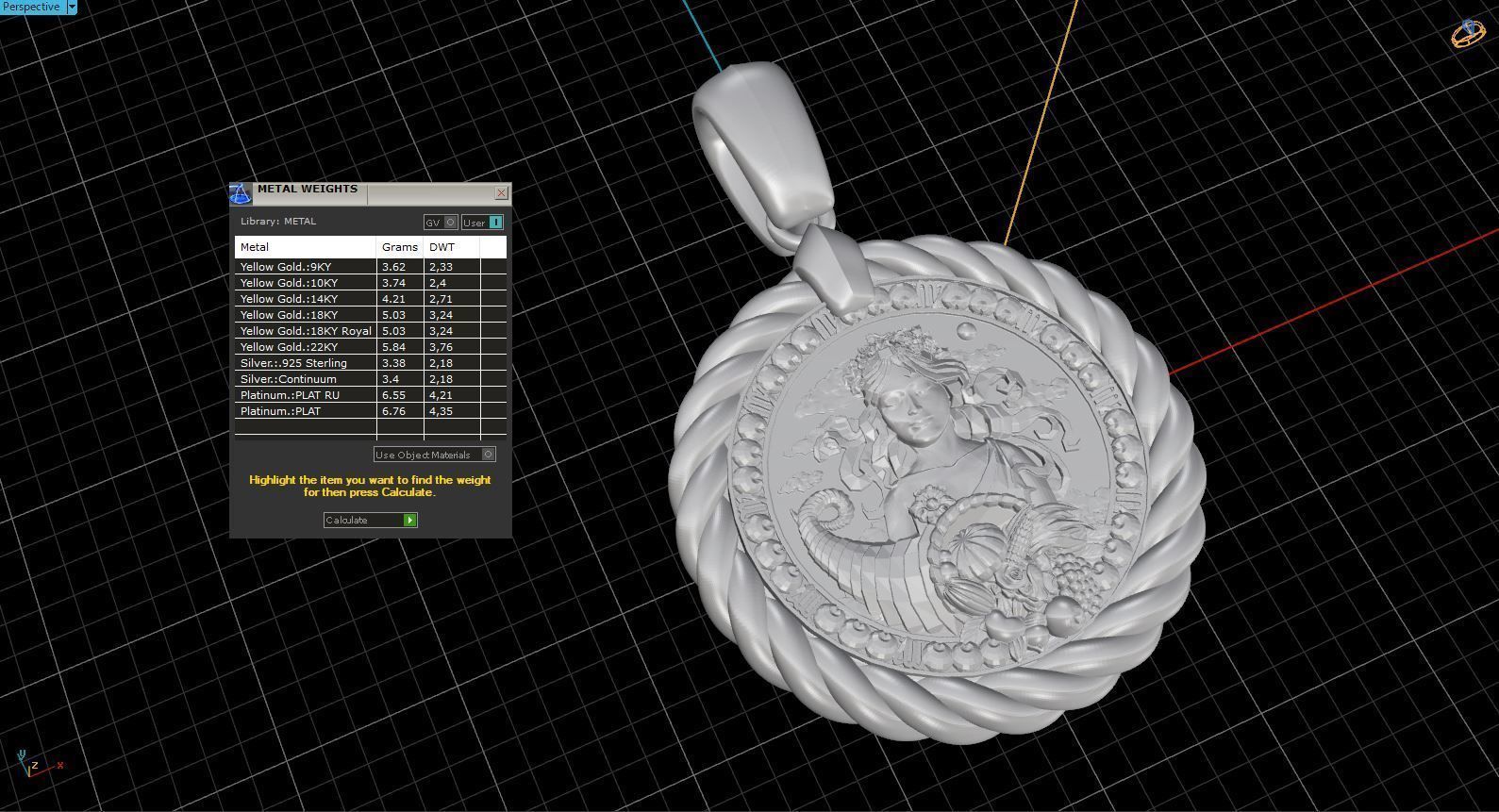 Virgo horoscope pendant 3D print model_7