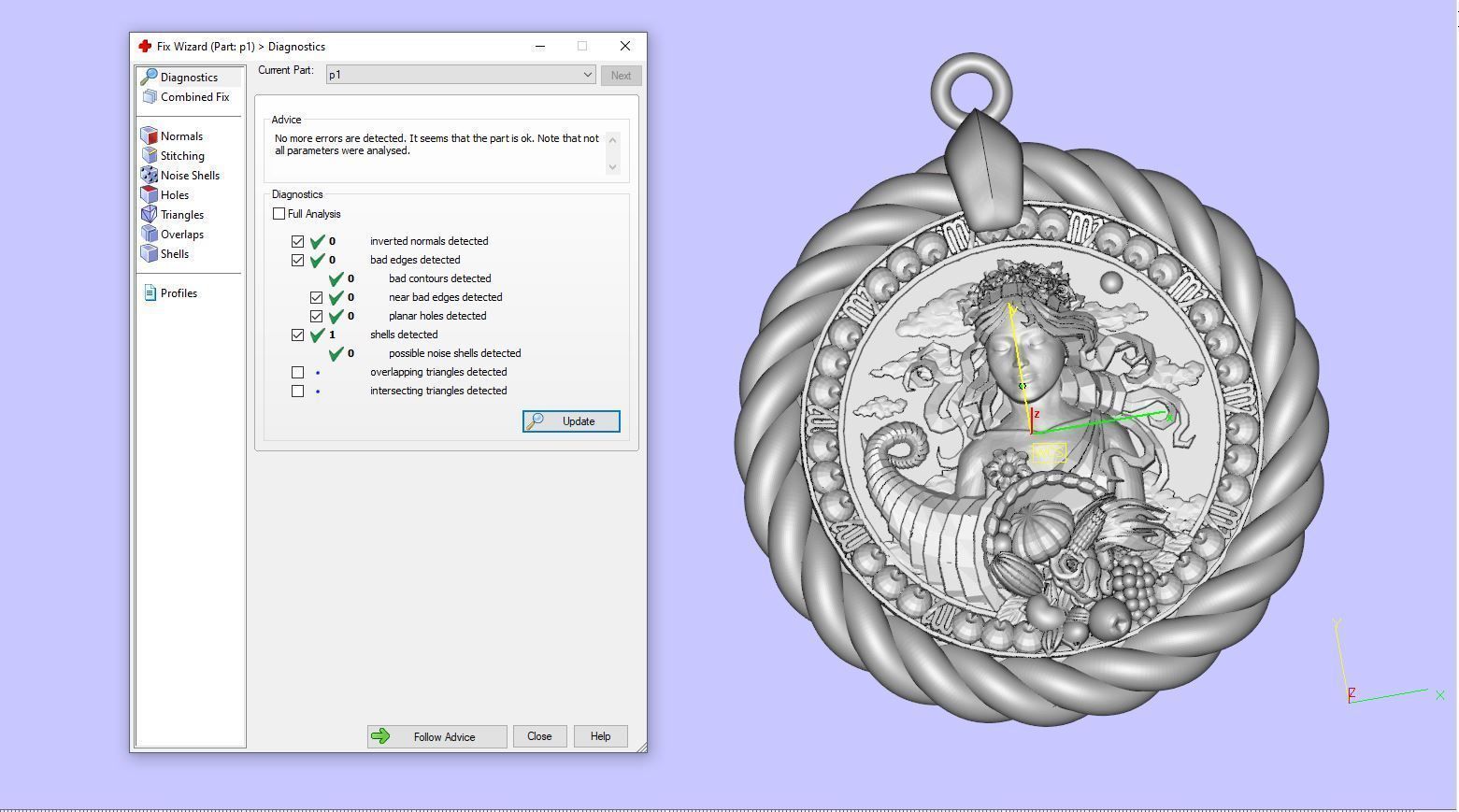 Virgo horoscope pendant 3D print model_5