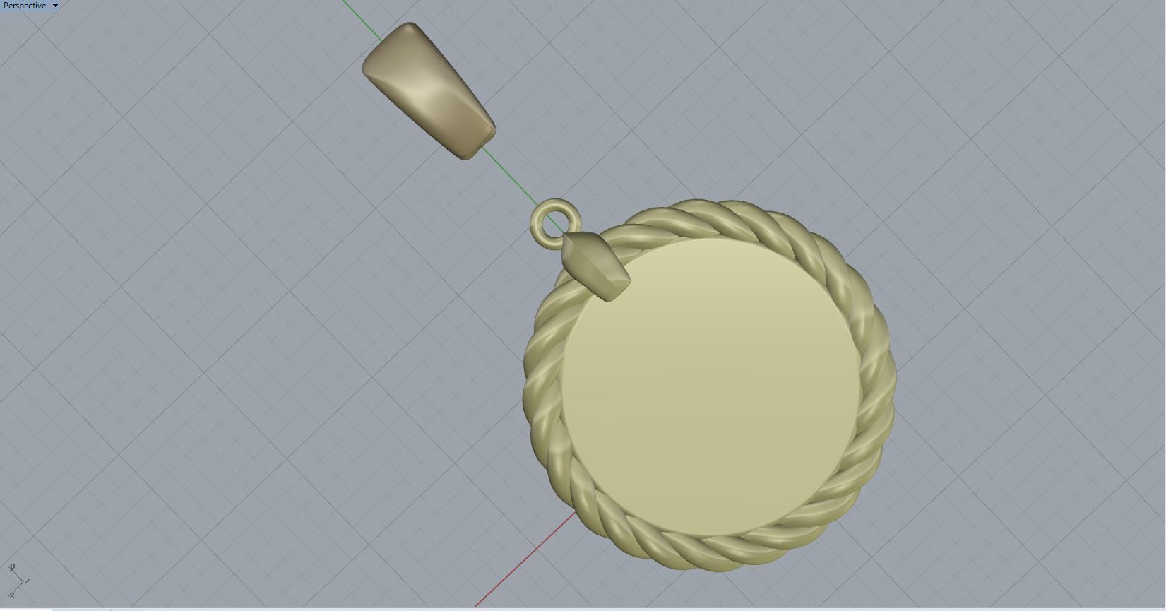 Virgo horoscope pendant 3D print model_4