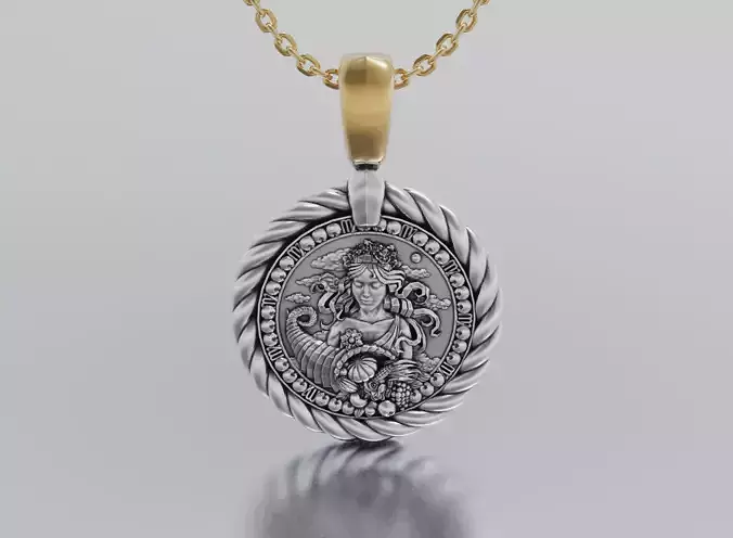Virgo horoscope pendant 3D print model