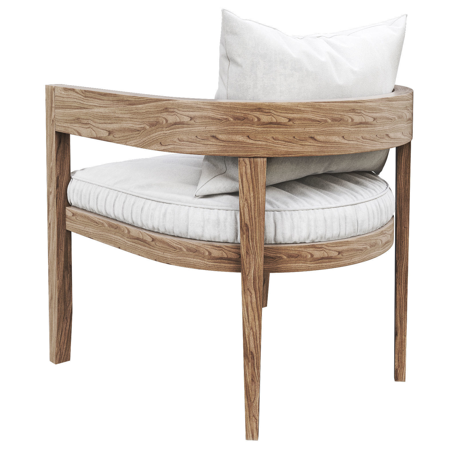 RH Outdoor Baimain restangular table chair Low-poly 3D model_2