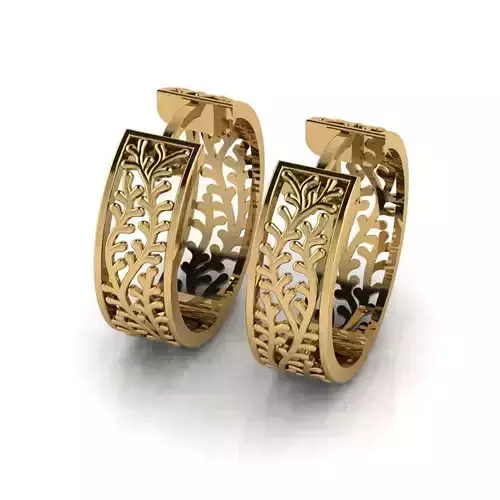 gold earrings 3D print model