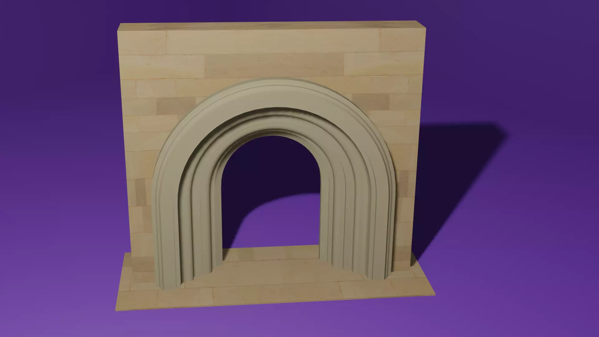 Romanesque Door 3D model_0