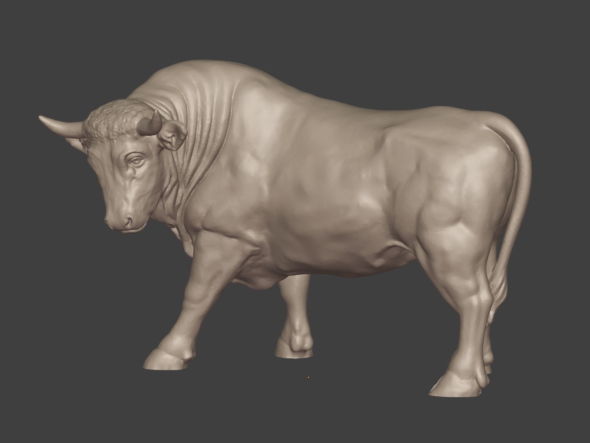  Bull Statue Ready for 3D Printing 3D print model_5