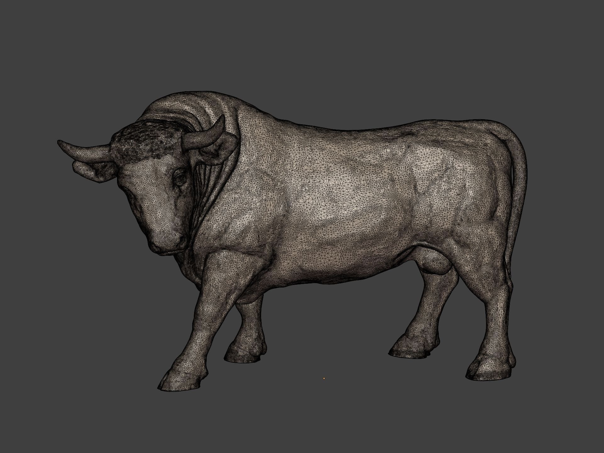  Bull Statue Ready for 3D Printing 3D print model_1