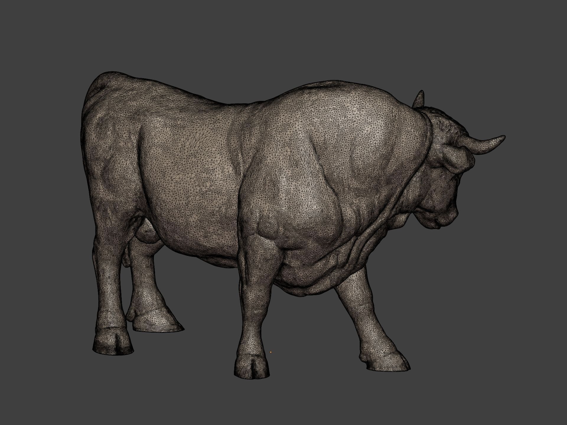  Bull Statue Ready for 3D Printing 3D print model_10