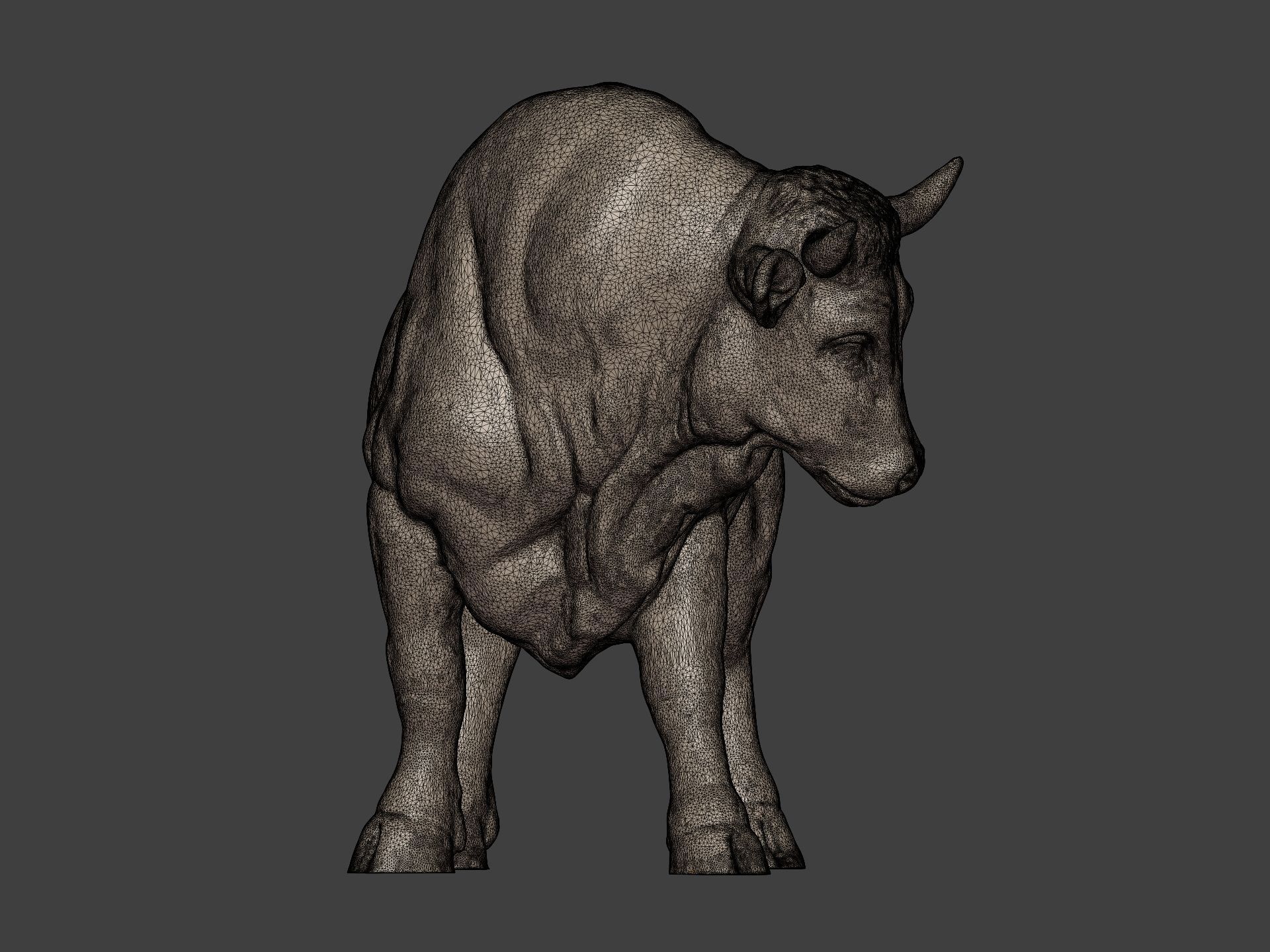  Bull Statue Ready for 3D Printing 3D print model_4