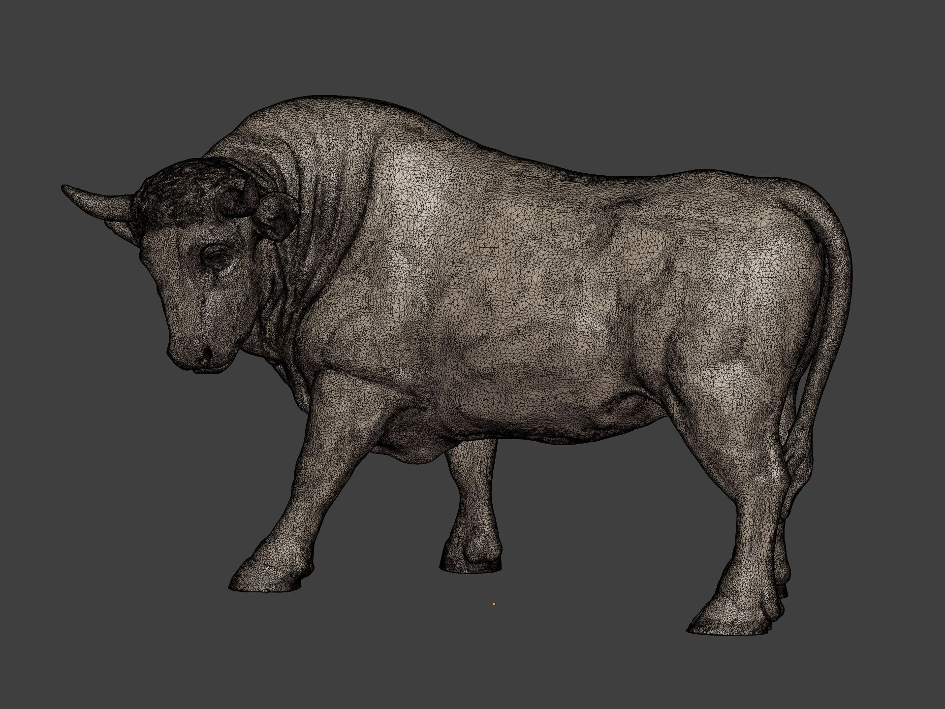  Bull Statue Ready for 3D Printing 3D print model_6